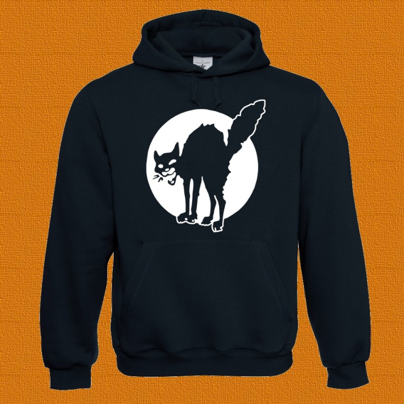 Chat Noir, sweat capuche noir. Chat Noir, sweat capuche noir.