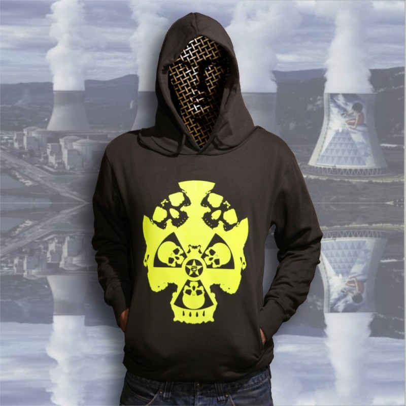 FuckUShima - sweat capuche anthracite bio equitable FuckUShima - sweat capuche anthracite bio equitable