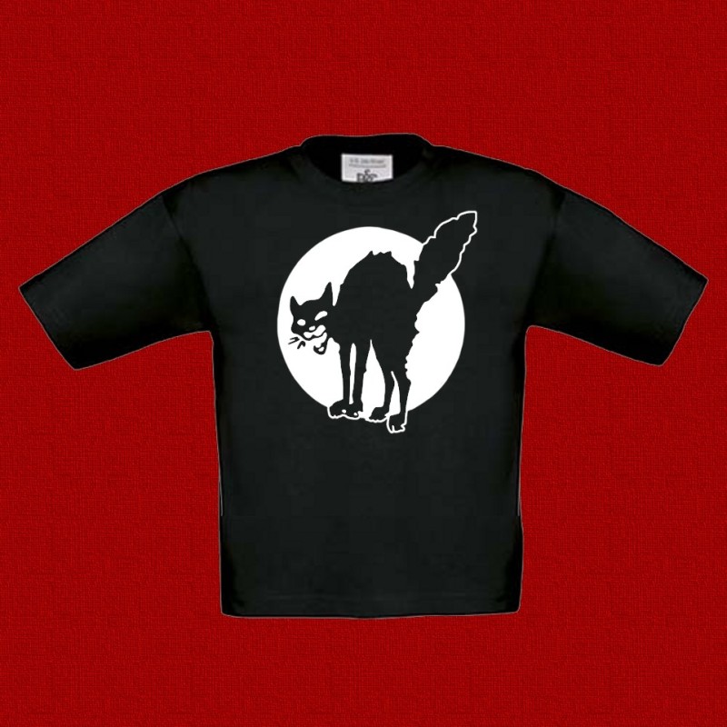 Clochtard Crasvat Vêtements Punk Rock Et Anarchiste T Shirt Chat Noir Enfant Noir