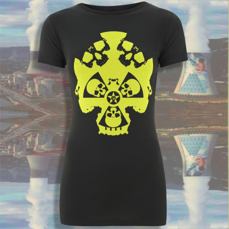 FuckUShima - t-shirt gris bio-équitable femme FuckUShima - t-shirt gris bio-équitable femme