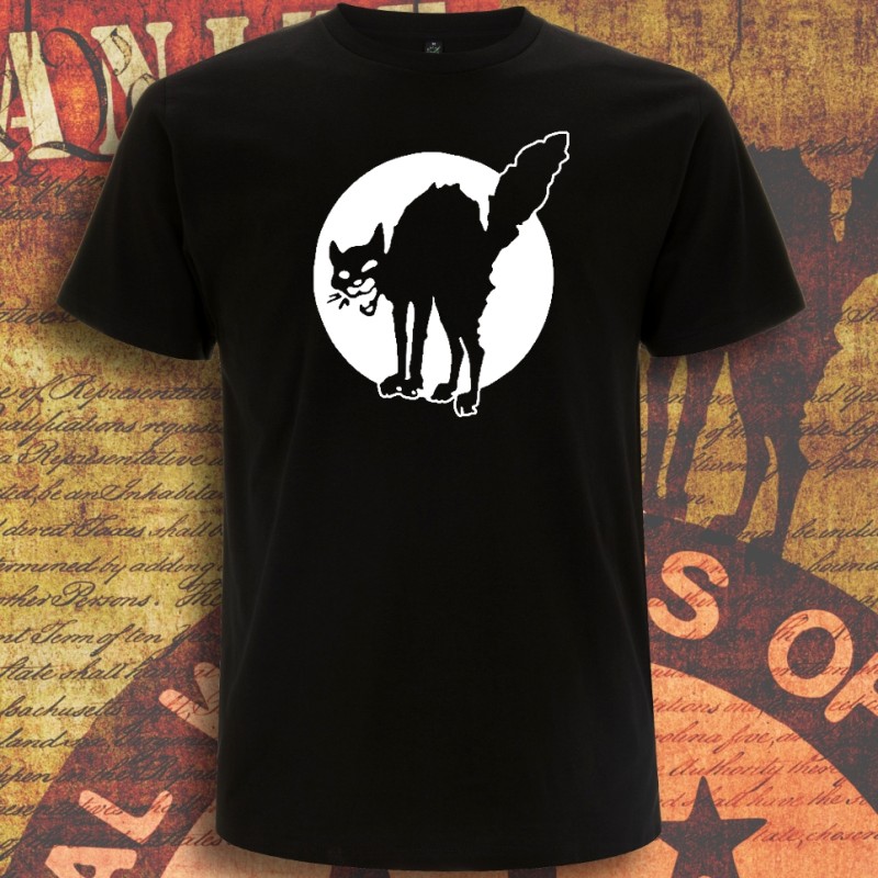 Chat Noir, t-shirt homme noir devant Chat Noir, t-shirt homme noir devant