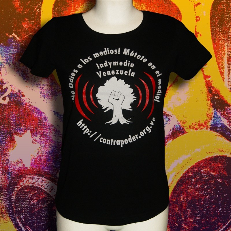 INDYMEDIA VENEZUELA T-shirt Femme en coton bio INDYMEDIA VENEZUELA T-shirt Femme en coton bio