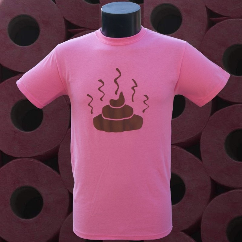 Caca sur t-shirt rose Caca sur t-shirt rose